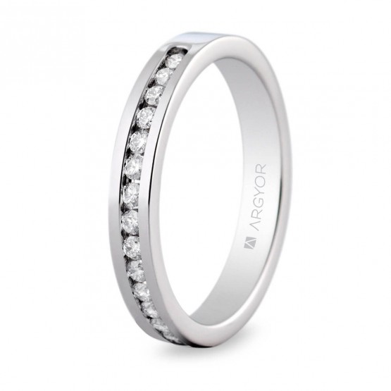 3mm Platinum diamond wedding ring  (0592501)