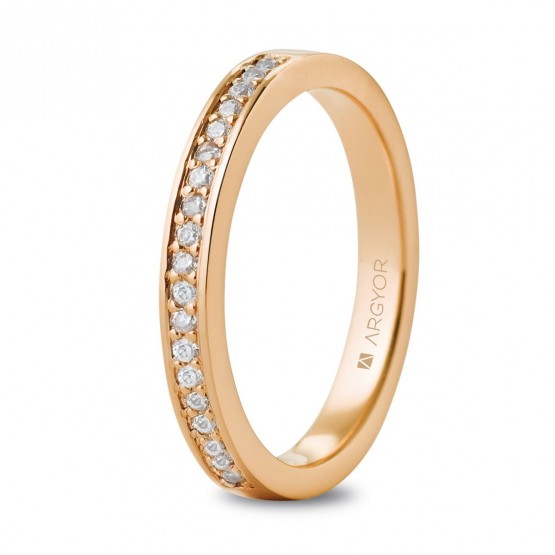 18k rose gold ring with zirconia (74R0054Z)