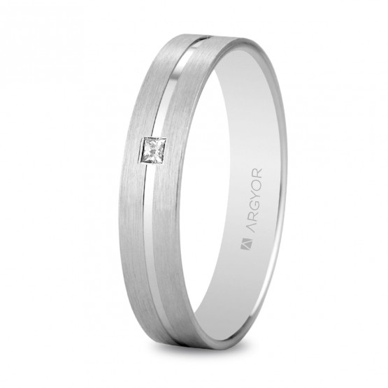 4mm wedding ring with diamond 4mm (5B40494P)