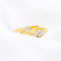 Classic yellow gold solitaire engagement ring (74A0040Z)