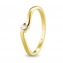 Gold ring with diamond 0.06ct (74A0076)