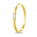 Yellow gold ring with baguette diamond (74A0082)