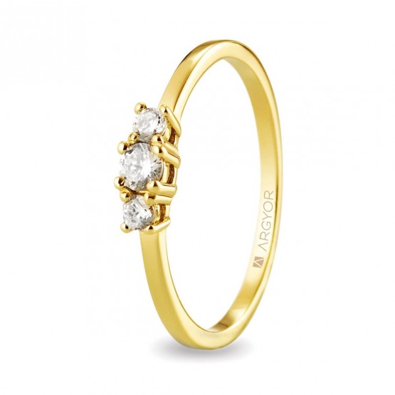 Gold ring with diamonds 0.19ct (74A0083)