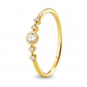 Ring with 5 diamonds 0.16ct yellow gold (74A0084)