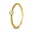 Yellow gold ring with diamond and pearl design (74A0087)