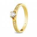 Gold Engagement Ring with 13 diamonds 0.39ct (74A0106)
