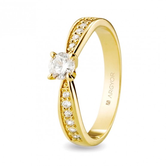 18K gold engagement ring (74A0109)