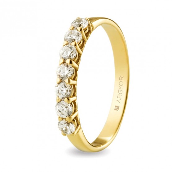 Bague de fiançailles en or avec 7 diamants 0,42 ct (74A0110)