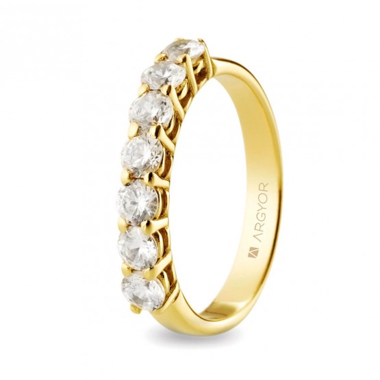Bague de fiançailles en or avec 7 diamants (74A0112)