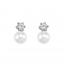 Pendientes de novia con Diamantes y perlas (75B0102P)