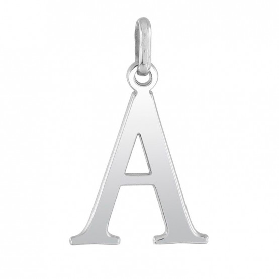 Colgante de plata rodiada letras abecedario (248400151)