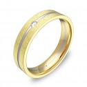 Alianza de bodas 4,5mm en oro bicolor hielo y diamante D2945H1BA