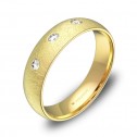 Alianza de boda 5,0mm en oro amarillo hielo con diamantes A0150H3BA