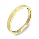 Alianza de boda 2,5mm oro amarillo rayado con diamante B0125T1PA