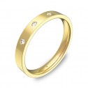 Alianza de boda 3,0mm en oro amarillo con diamantes B0130P3BA