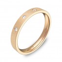 Alianza de boda 3,0mm en oro rosa con diamantes B0130T3BR