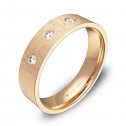 Alianza de boda 5,0mm oro rosa hielo con diamantes B0150H3BR
