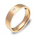 Alianza de boda de oro rosa con diamante B0150P1BR