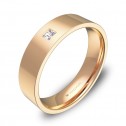 Alianza de boda 5,0mm oro rosa pulido con diamante B0150P1PR