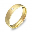 Alianza de boda 4,5mm en oro satinado con diamante C1745S1BA