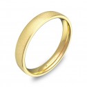 Alianza de boda con biseles 3,5mm en oro amarillo textura C3235T00A