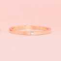 Alianza de boda de oro rosa con diamante (5R17530P)