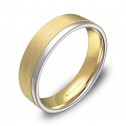 Alianza de boda 5mm en oro bicolor combinado D2850C00A