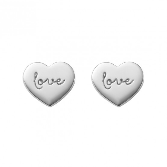 Pendientes de plata de ley 925 corazón "love" (6B8307315)