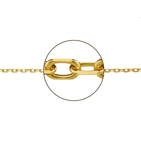 Cadena de oro macizo 18k diseño forzada (033155040)