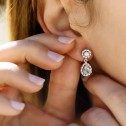 Bridal earrings with topazes (75B0205TT)