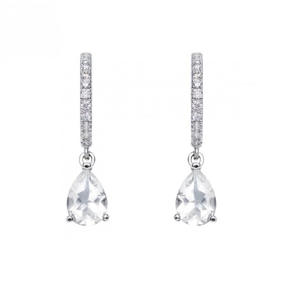 Bridal earrings with topaz and diamonds (75B0215TT)