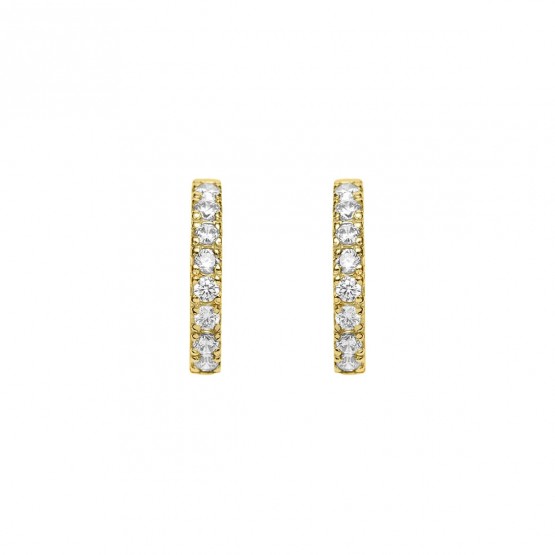 Boucles d'oreilles en or jaune 18 carats avec diamants (75A0107)