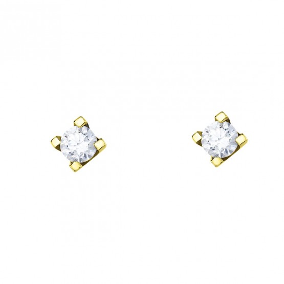 Gold earrings with zirconia (75A0009Z)