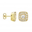 18k gold earrings with diamonds (75A0108)