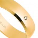 Alianza de boda oro y diamante 5mm acabado brillo (50505D)