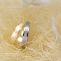 White gold wedding ring with squad diamond (554B1397)