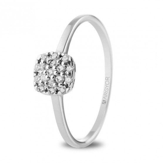 18k white gold diamond ring (74B0172)