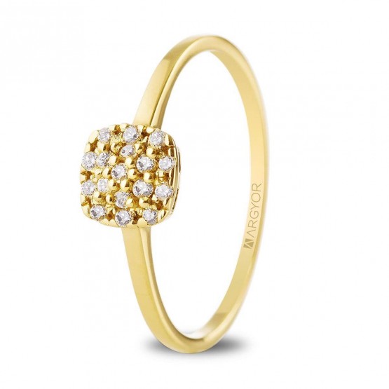 Bague diamant en or jaune 18 carats (74A0172)