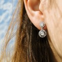 Bridal earrings with topazes (75B0204TT)