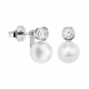 Sterling silver earrings with pearls (75B0100P)