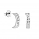 Sterling silver bridal earrings with diamonds (75B0012)