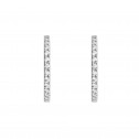 Silver bridal earrings with diamonds (75B0115)