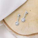 Bridal earrings in 925 silver with topaz and diamonds (75B0200TT)