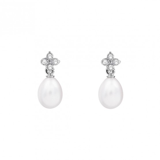 Pendientes para novia en plata y perlas (79B0100TE1) 1
