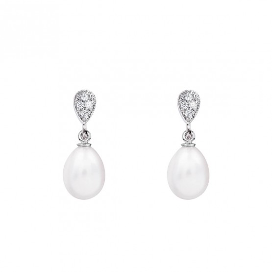 Pendientes para novia en plata y perlas (79B0200TE1) 1