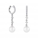 Pendientes para novia en plata y topacios con perlas (79B0402TD1) 2
