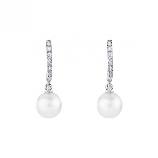 Pendientes de novia de oro blanco de18k con perlas (79B0500TD1) 1