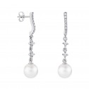 Pendientes para novia en plata y topacios con perlas (79B0502TD1) 2
