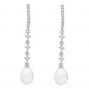 Pendientes de novia en plata y topacios con perlas (79B0503TE1) 1