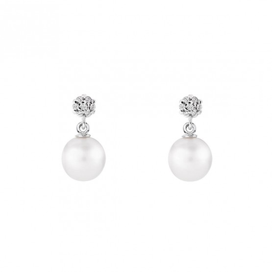 Pendientes de novia de oro blanco de18k con perlas (79B0600TD1) 1
